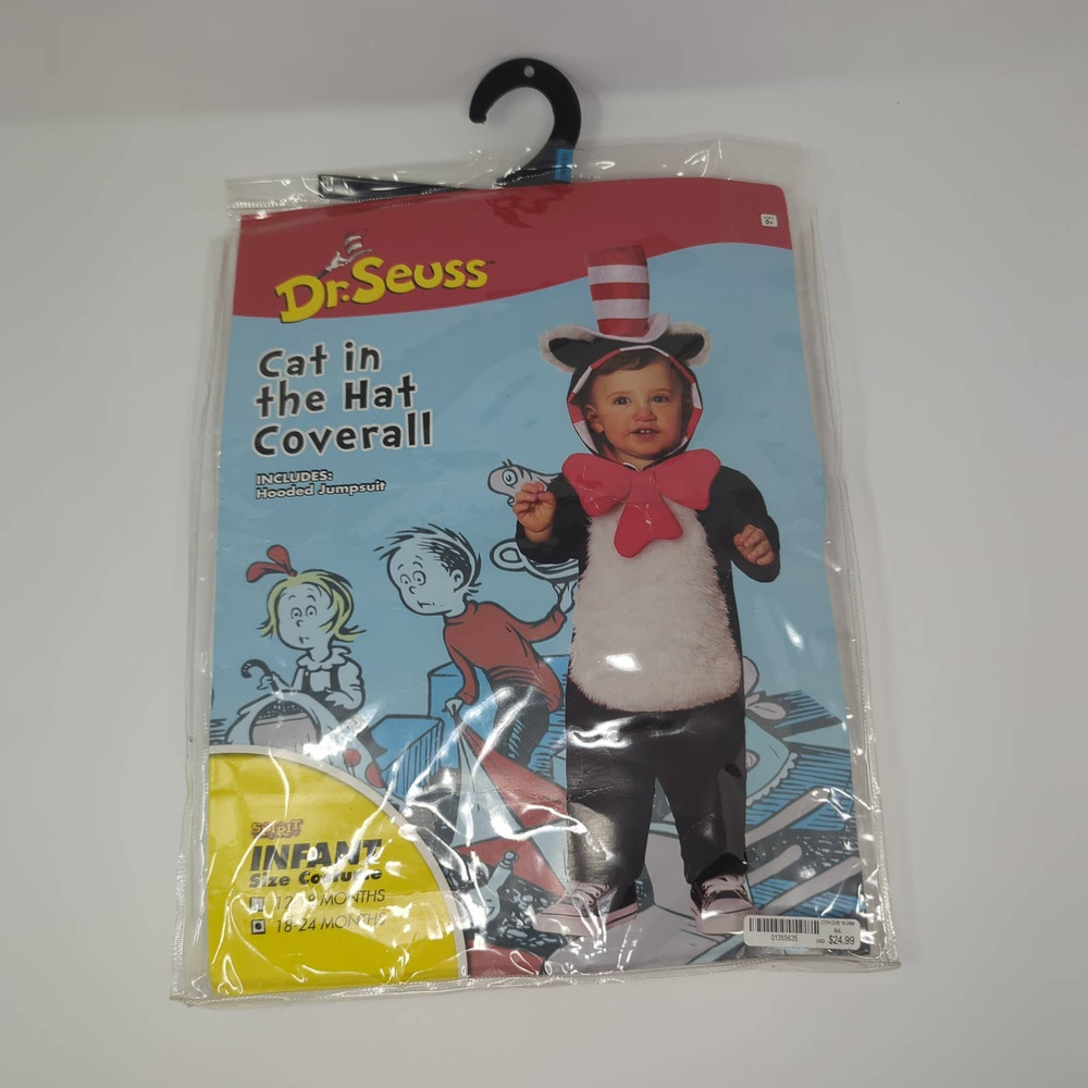 Spirit Baby Hooded Cat in the Hat One Piece Costume Dr. Seuss 18 - 24 Months